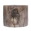 Round Tree Stump Cement Stool Weathered Brown By Casagear Home ABH-1411