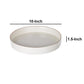 Contemporary Round Glossy Plastic Tray White By Casagear Home ABH-42537-WHIT