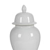 Decorative Porcelain Ginger Jar with Finial Lid Large White By Casagear Home ABH-AV69774