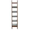 5 Tier Wood and Metal Ladder Planter Brown and Silver By Casagear Home ABH-D41209