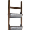 5 Tier Wood and Metal Ladder Planter Brown and Silver By Casagear Home ABH-D41209