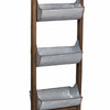 5 Tier Wood and Metal Ladder Planter Brown and Silver By Casagear Home ABH-D41209