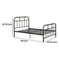 Industrial Pipe Detailed Metal Full Size Bed Sandy Gray AMF-30735F