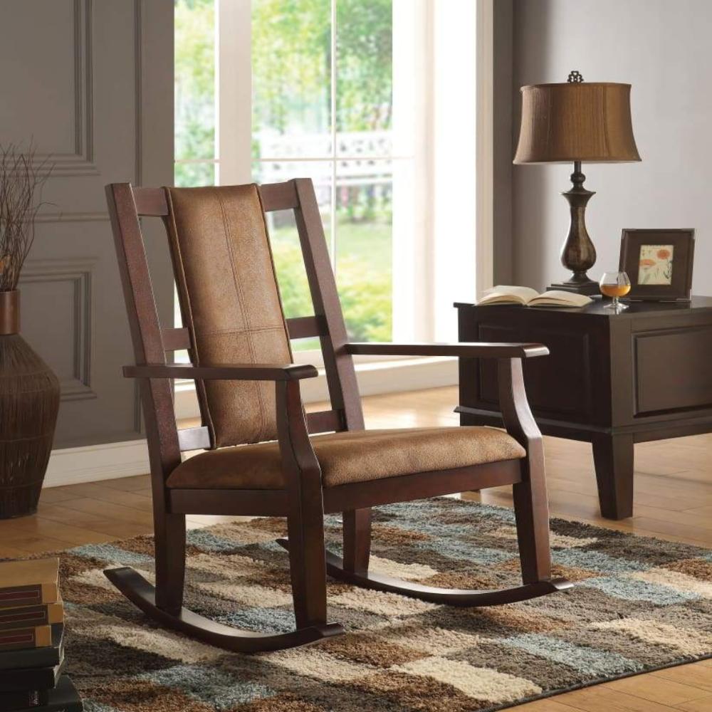 Butsea Wooden Rocking Chair, Brown