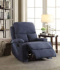 Rosia Comfy Recliner , Blue Linen