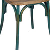 Industrial Style Wooden and Metal Frame Side Chair Brown and Turquoise - ACME AMF-73072