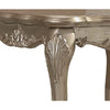 Wooden End Table with Claw Feet and Carved Intricate Motifs,Gold and Silver AMF-83161