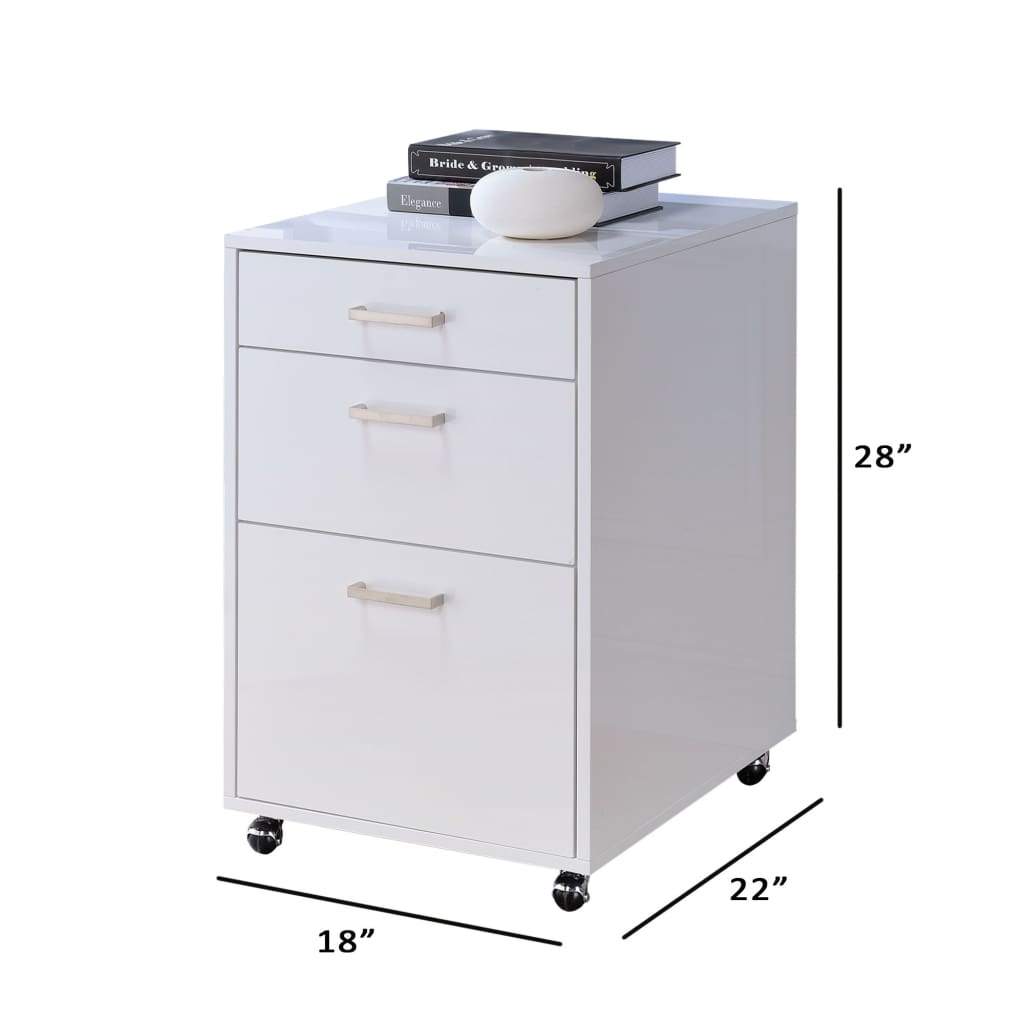 Modish File Cabinet White-ACME AMF-92454