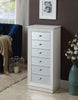 6 Drawers Jewelry Armoire Having with Mirror Front, White