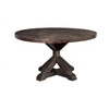 Round Dining Table In Acacia Wood Brown By Casagear Home