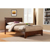 Queen Size Low Footboard Sleigh Bed In Rubberwood Brown By Casagear Home