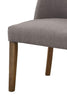 Fabric Upholstered Wooden Side Chairs With Curved Backrest Set of Two Gray and Brown - 2668-12 APF-2668-12