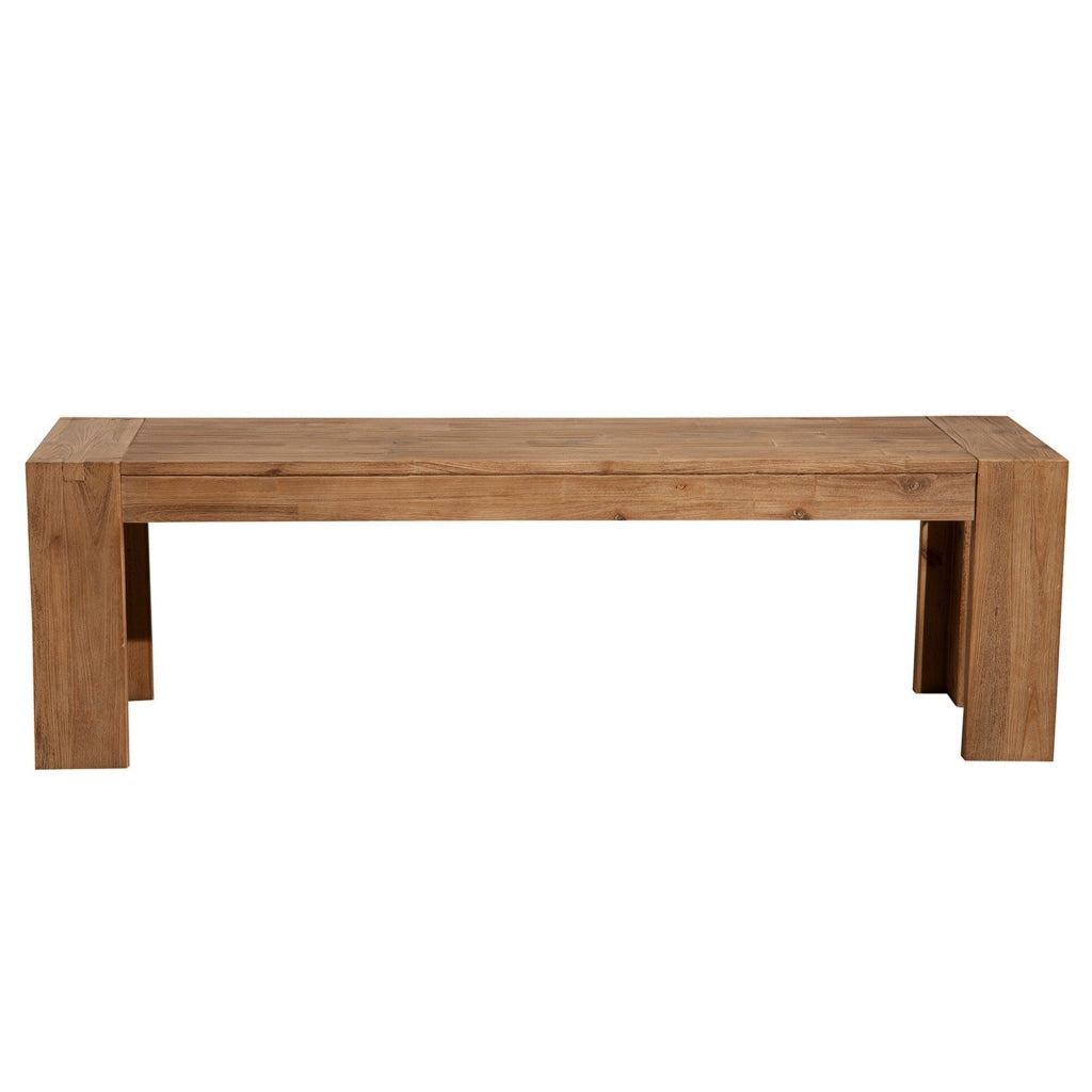 Solid Acacia Wood Bench with Bracket Legs Brown APF-8868-03