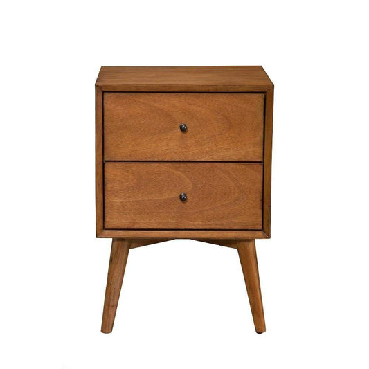 Mid Century Mahogany Wood Nightstand, Acron