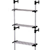 4 Tier Telescopic Metal Frame Clothes Rack Silver and Black By Casagear Home BM101200