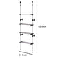 4 Tier Telescopic Metal Frame Clothes Rack Silver and Black By Casagear Home BM101200