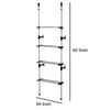 4 Tier Telescopic Metal Frame Clothes Rack Silver and Black By Casagear Home BM101200