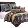 5 Piece King Size Quilt Set with Nature Inspired Print, Multicolor By Casagear Home