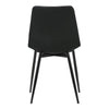 Leatherette Dining Chair with Bucket Seat and Metal Legs Black By Casagear Home BM155600