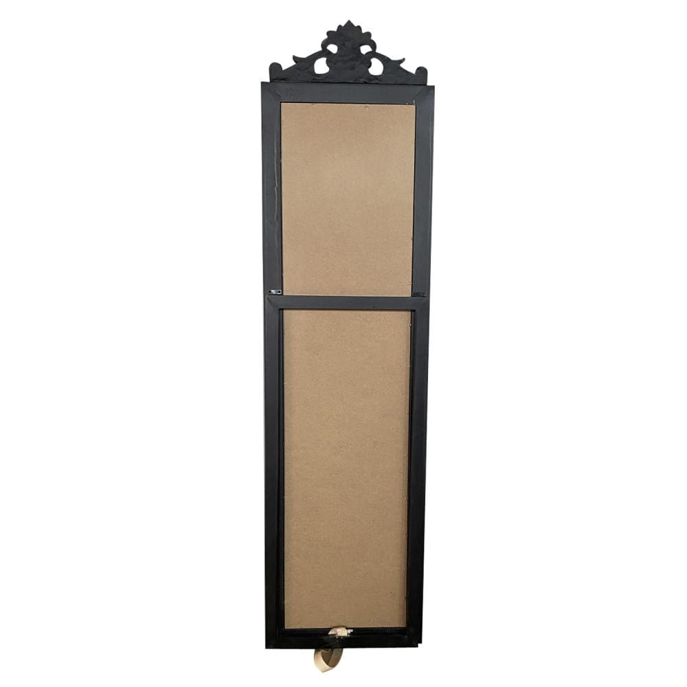 Gisela Full Length Standing Mirror with Decorative Design By The Urban Port MSG-7056-Black