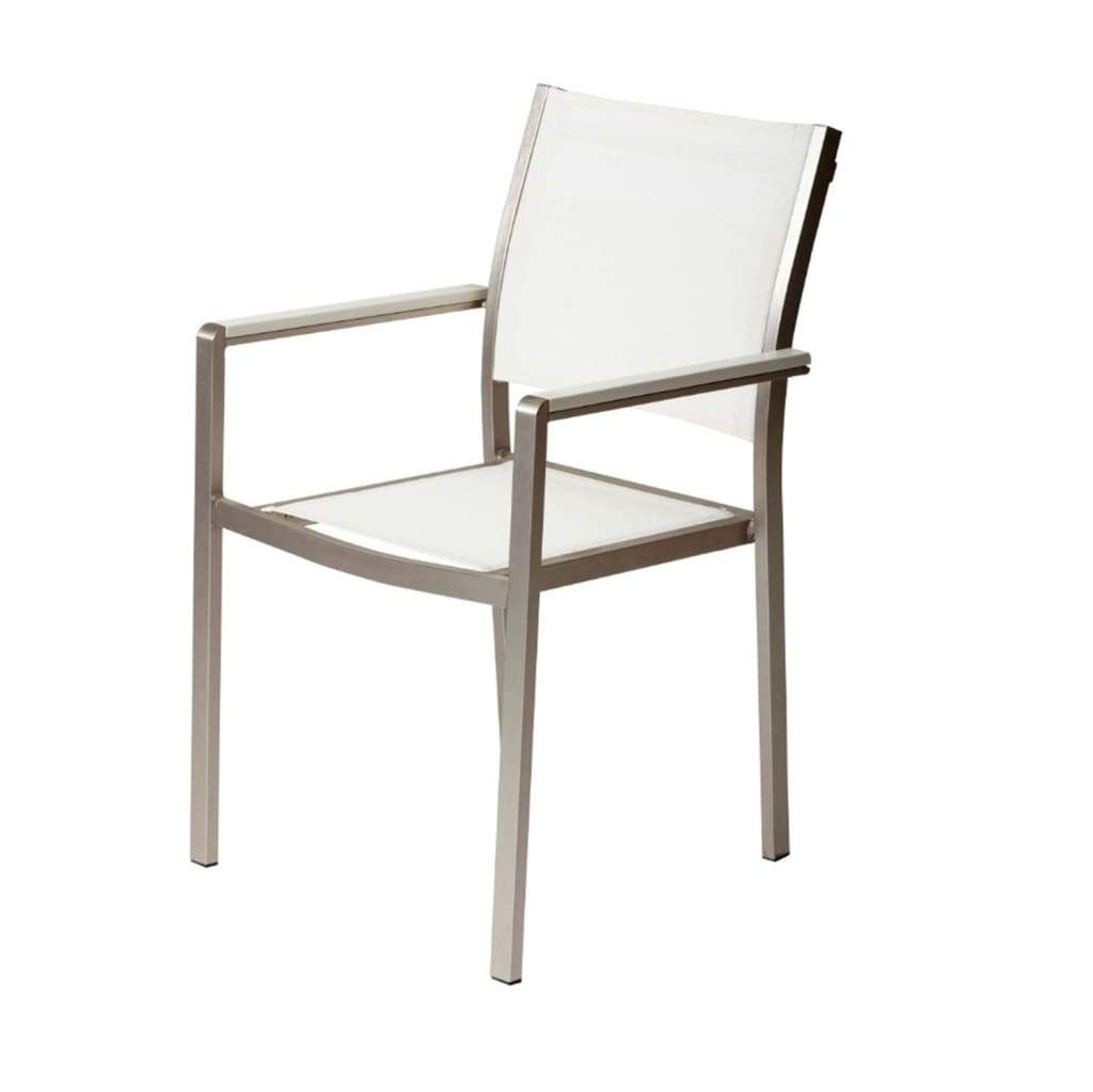 Aluminium Frame Dining Chair Set of 6 White BM172107