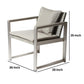 Exquisitly Aluminum Upholstered Cushioned Chair with Rattan Gray/Taupe BM172109