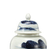 Ceramic Windswept Ginger Jar In White And Blue By Casagear Home BM180954