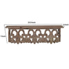 23.5 Inches Wooden Wall Shelf with Scrollwork Small Brown By Casagear Home BM180977