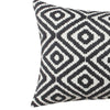 12 x 20 Rectangular Jacquard Cotton Accent Lumbar Pillow Diamond Pattern Black White By The Urban Port BM200558