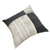 Dae 24 x 24 Square Handwoven Accent Throw Pillow Cotton Dhurrie Classic Kilim Pattern Gray Off White By The Urban Port BM200562