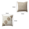 18 x 18 Square Cotton Accent Throw Pillow Floral and Block Print Patterns Set of 2 Gold Off White By The Urban Port BM200564