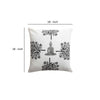 18 x 18 Square Cotton Accent Throw Pillow Meditating Buddha Tree Print White Black By The Urban Port BM200577