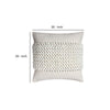 20 x 20 Square Cotton Accent Throw Pillow Textured Dotted Fabric Details White By The Urban Port BM200580