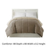 Genoa Queen Size Box Quilted Reversible Comforter The Urban Port Brown and Gold BM202049