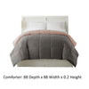 Genoa Queen Size Box Quilted Reversible Comforter The Urban Port Gray and Pink BM202050