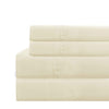 Lanester 3 Piece Polyester Twin Size Sheet Set By Casagear Home, Cream