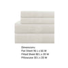 Lanester 3 Piece Polyester Twin XL Size Sheet Set By Casagear Home White BM202151