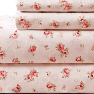 Melun 4 Piece Rose Pattern King Size Microfiber Sheet Set By Casagear Home Pink BM202207