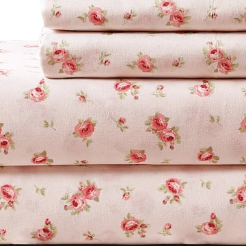 Melun 4 Piece Rose Pattern California King Microfiber Sheet Set By Casagear Home Pink BM202208