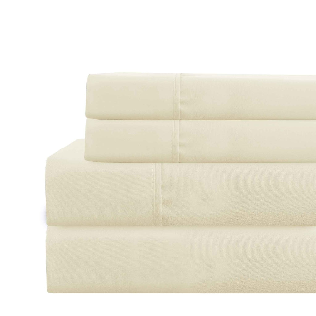 Lanester 4 Piece Full Size Deep Pocket Sheet Set By Casagear Home Cream BM202315