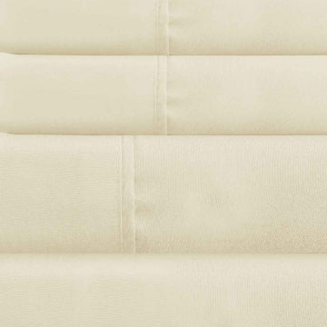 Lanester 4 Piece Full Size Deep Pocket Sheet Set By Casagear Home Cream BM202315