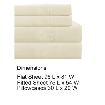 Lanester 4 Piece Full Size Deep Pocket Sheet Set By Casagear Home Cream BM202315