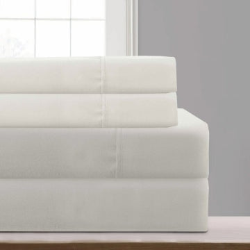 Lanester 4 Piece Deep Pocket Full Size Microfiber Sheet Set By Casagear Home, White