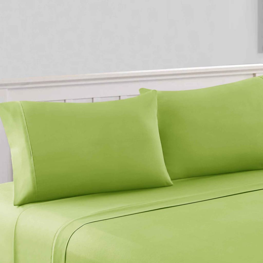 Bezons 4 Piece King Size Microfiber Sheet Set with 1800 Thread Count, Green