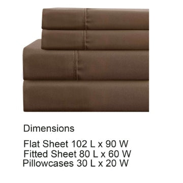 Lanester 4 Piece Deep Pocket Queen Size Microfiber Sheet Set By Casagear Home Brown BM202346