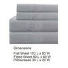 Lanester 4 Piece Queen Size Microfiber Deep Pocket Sheet Set By Casagear Home Gray BM202348