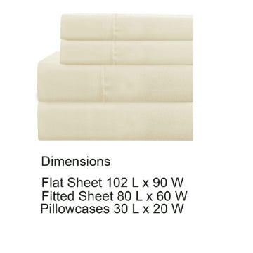 Lanester 4 Piece Queen Size Microfiber Deep Pocket Sheet Set By Casagear Home Cream BM202349