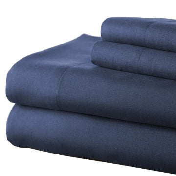 Lanester 4 Piece Queen Size Microfiber Deep Pocket Sheet Set By Casagear Home Blue BM202350