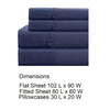 Lanester 4 Piece Queen Size Microfiber Deep Pocket Sheet Set By Casagear Home Blue BM202350