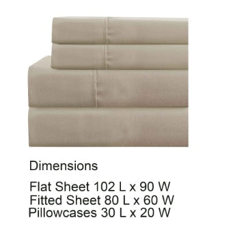 Lanester 4 Piece Queen Size Deep Pocket Sheet Set By Casagear Home Taupe Gray BM202353